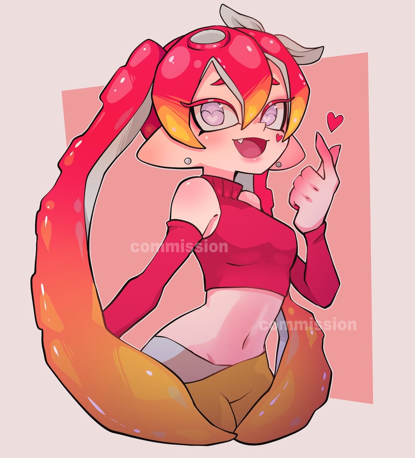 octoling player character and octoling girl (splatoon and 1 more) drawn by m4ymask