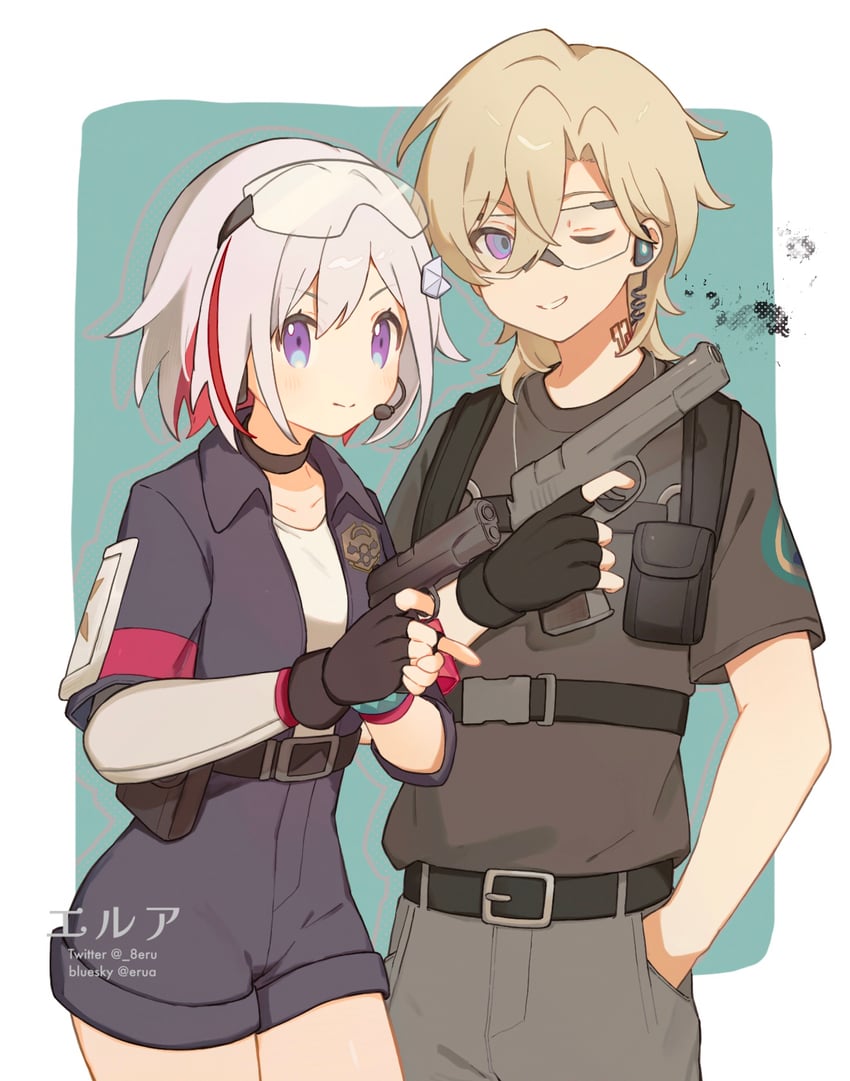 aventurine and topaz (honkai and 1 more) drawn by erua_(_8eru)