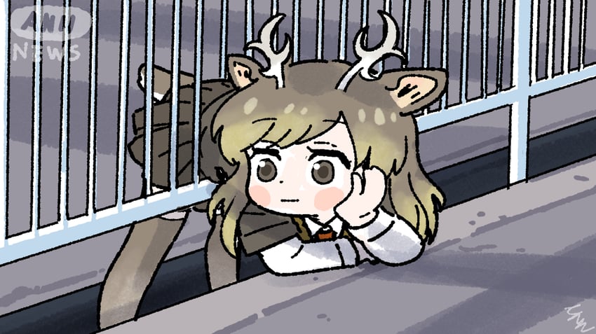 yezo sika deer (kemono friends and 1 more) drawn by ap_dul