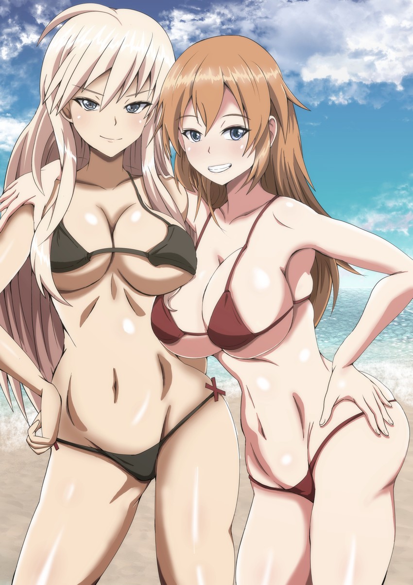 charlotte e. yeager and hanna-justina marseille (world witches series and 2 more) drawn by arobiro