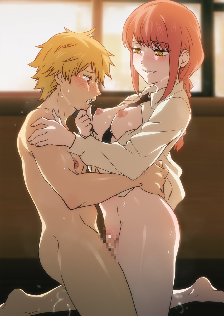 makima and denji (chainsaw man) drawn by jcm2