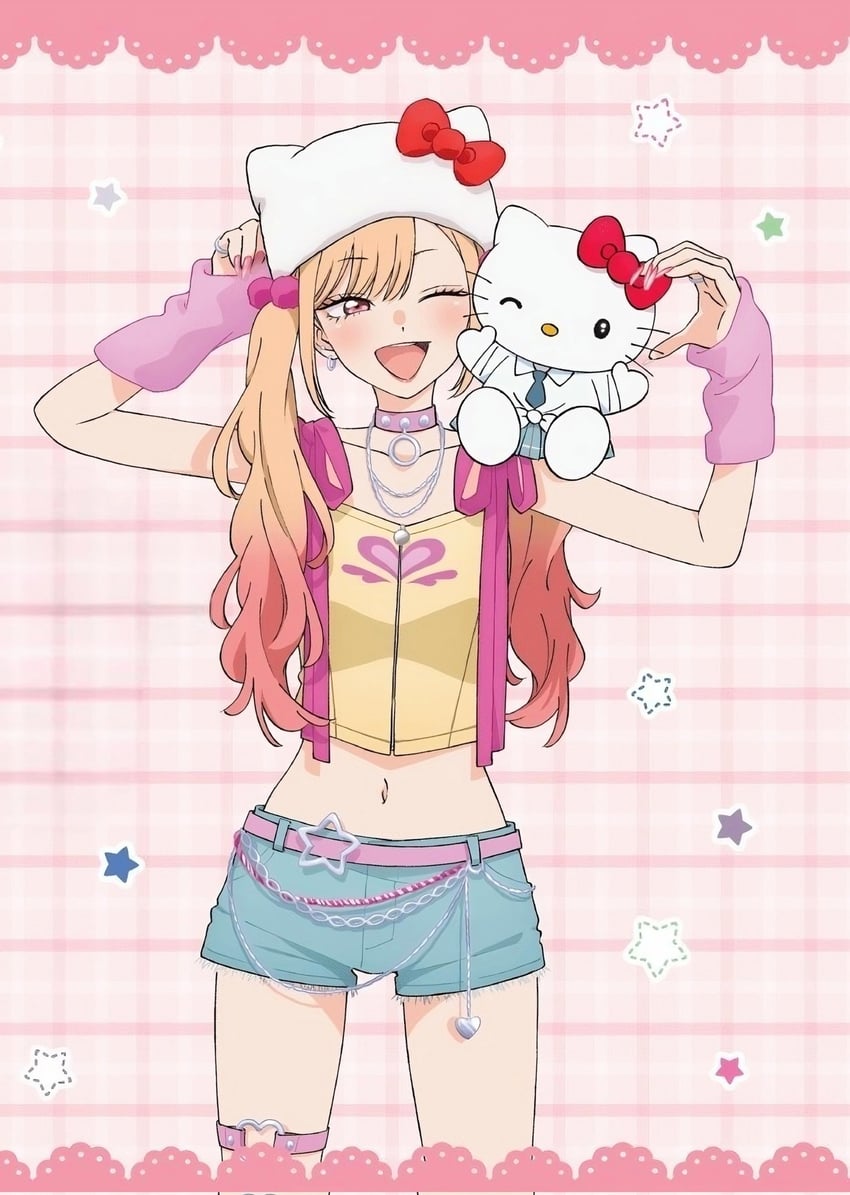 kitagawa marin and hello kitty (sanrio and 2 more)