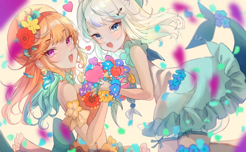 gawr gura and takanashi kiara (hololive and 1 more) drawn by fujima_(k114)