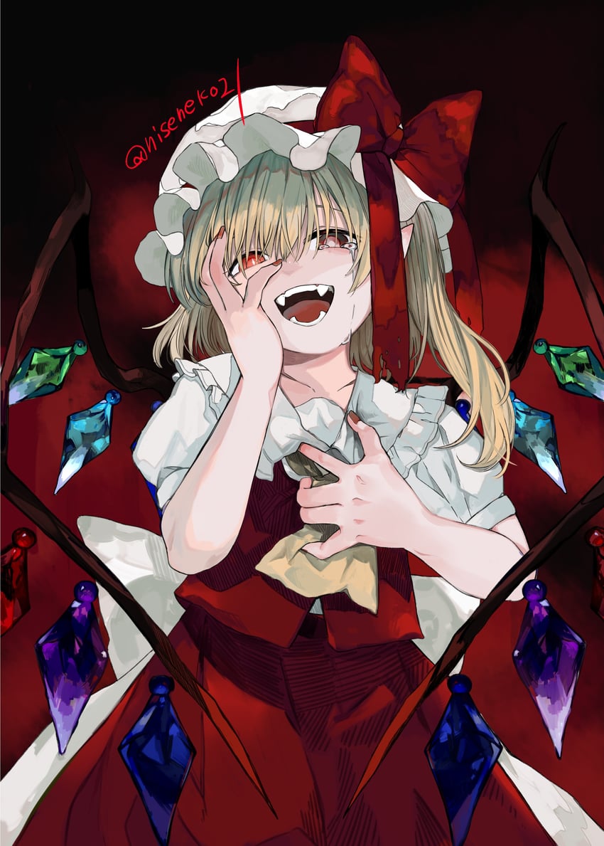flandre scarlet (touhou and 1 more) drawn by niseneko_(mofumofu_ga_ienai)
