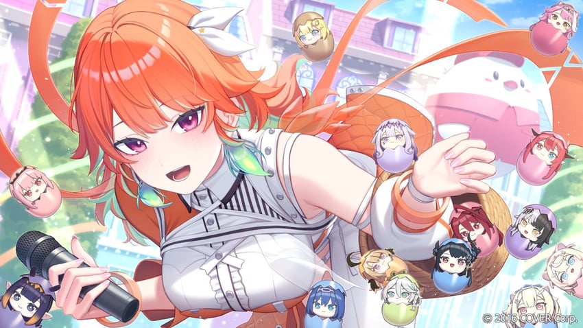 mori calliope, ninomae ina'nis, ouro kronii, takanashi kiara, watson amelia, and 11 more (hololive and 1 more) drawn by resu_desu