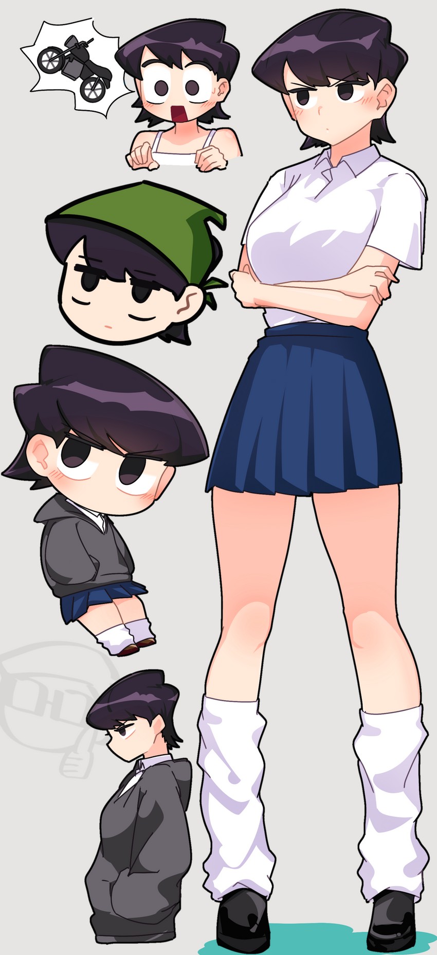 komi shuuko and komi masayoshi (komi-san wa komyushou desu) drawn by lecca_aisu