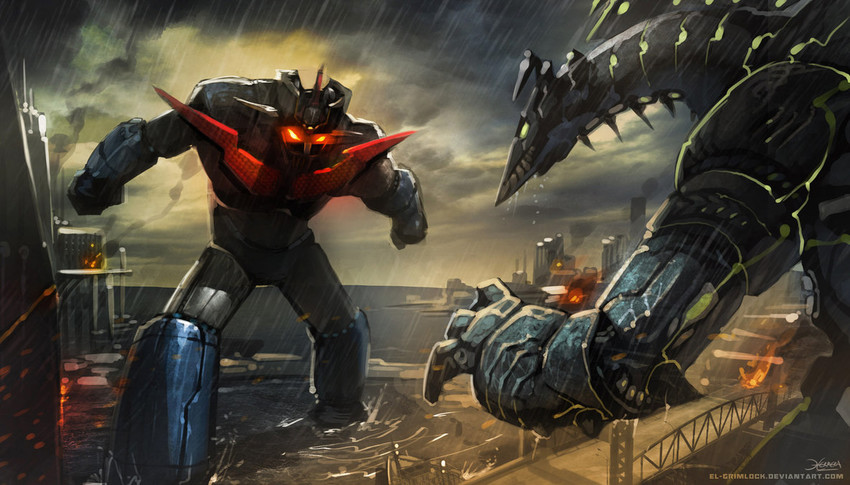 mazinger z and doublas m2 (mazinger and 2 more) drawn by elgrimlock