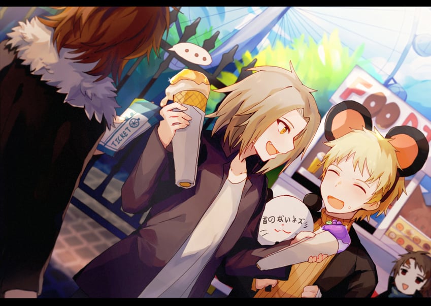 atou haruki, harada minoru, isoi reiji, and shinano eiji (saibou shinkyoku) drawn by kusuri_(sophiaxu8)