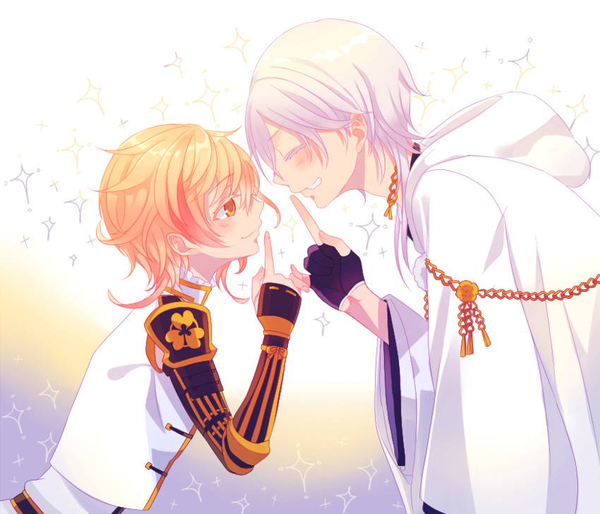 tsurumaru kuninaga and monoyoshi sadamune (touken ranbu) drawn by miri_(cherryjelly)