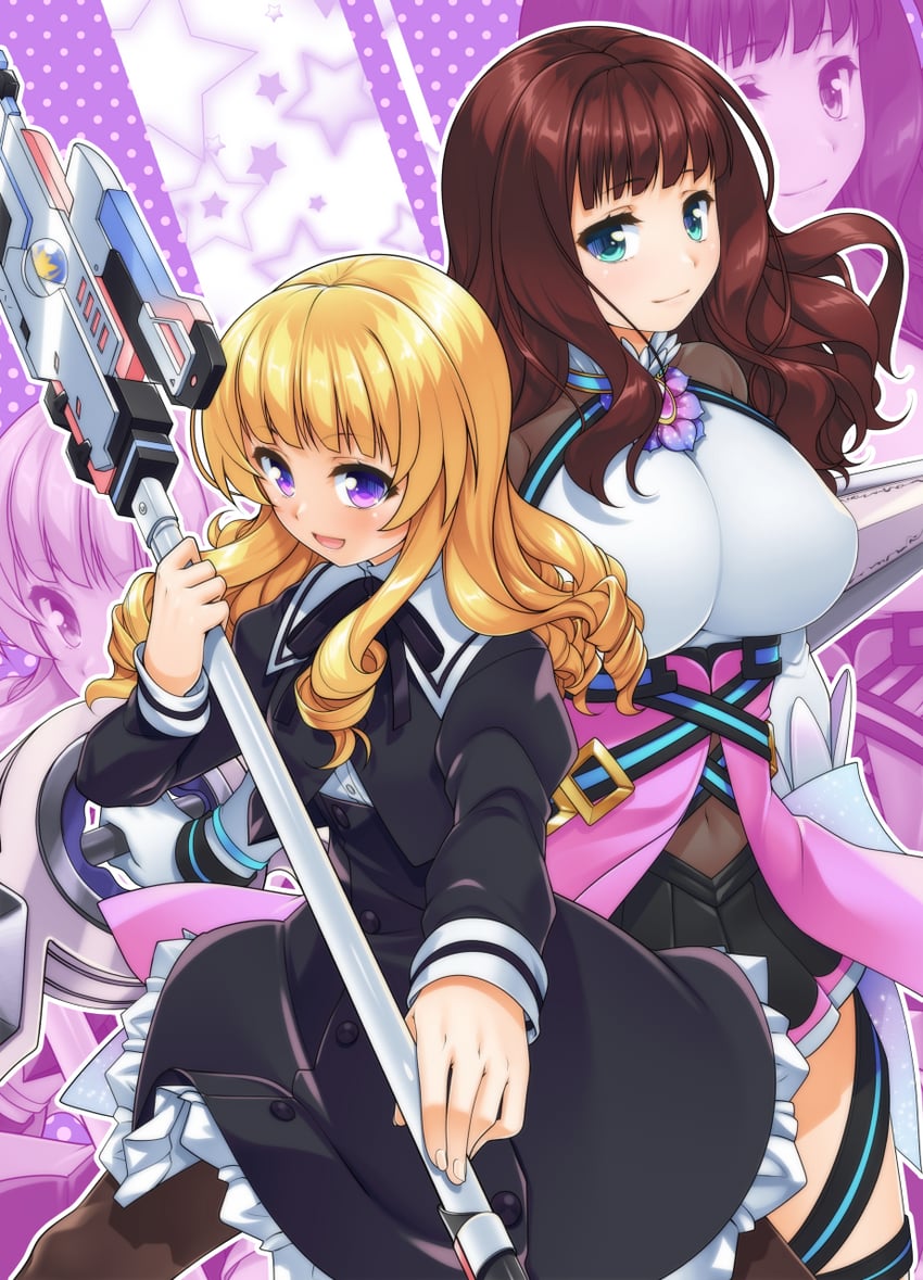 kaede johan nouvel and sendouin kaede (assault lily and 1 more) drawn by aogiri_penta