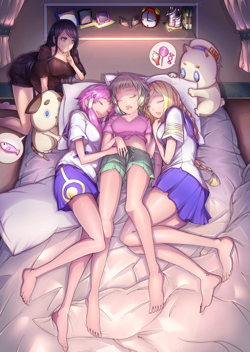 mizunashi akari, aria pokoteng, alicia florence, ooki futaba, kohinata hikari, and 1 more (aria and 1 more) drawn by masayoshi