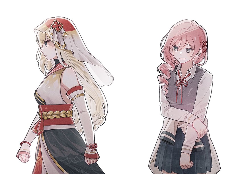 tsuruhime yachiyo and yumeoji fumi (shoujo kageki revue starlight and 1 more) drawn by wo_habum