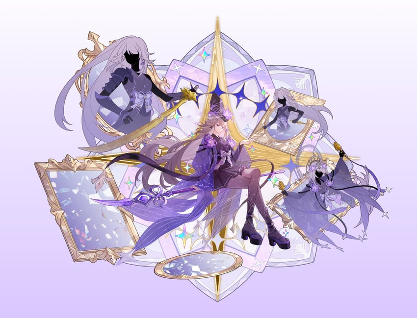 herta and the herta (honkai and 1 more) drawn by coldeye