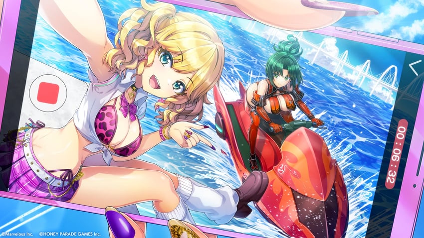 izumi kiri and harunami anri (dolphin wave) drawn by ootomo_takuji