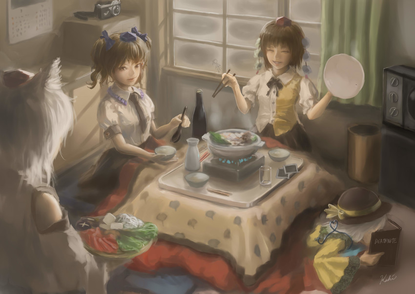 komeiji koishi, shameimaru aya, inubashiri momiji, and himekaidou hatate (touhou and 1 more) drawn by koshi_(koshi_vortex)