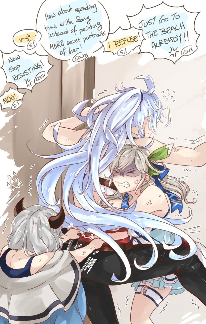 silva, camieux, and cucouroux (granblue fantasy) drawn by limitless_skye
