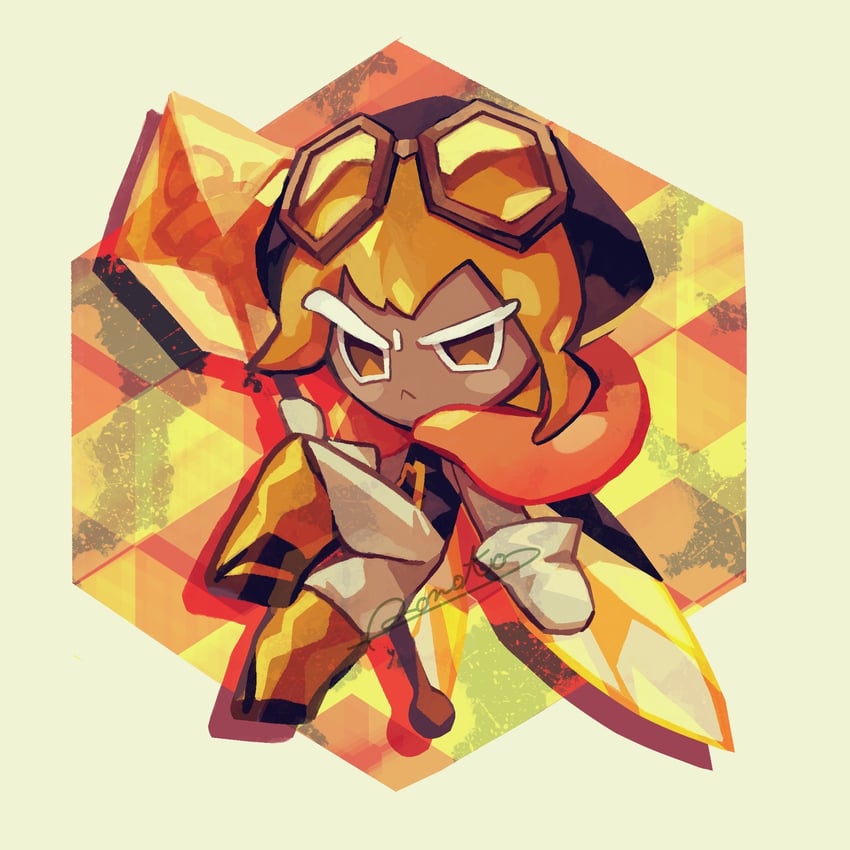 amber sugar cookie (cookie run and 1 more) drawn by rn9j