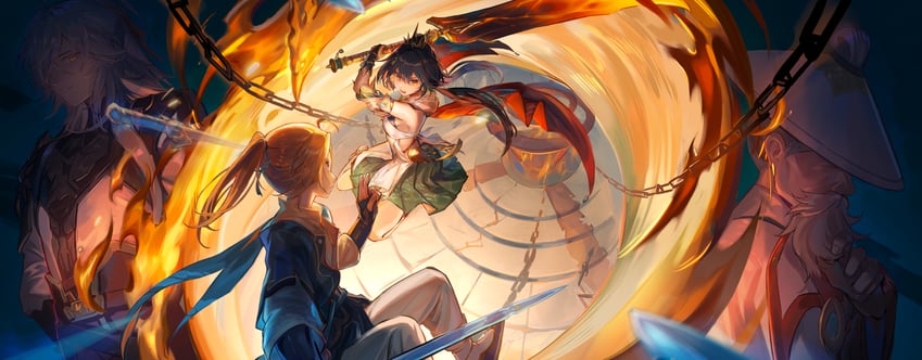 yunli and yanqing (honkai and 1 more) drawn by wangmou_zilaojuan