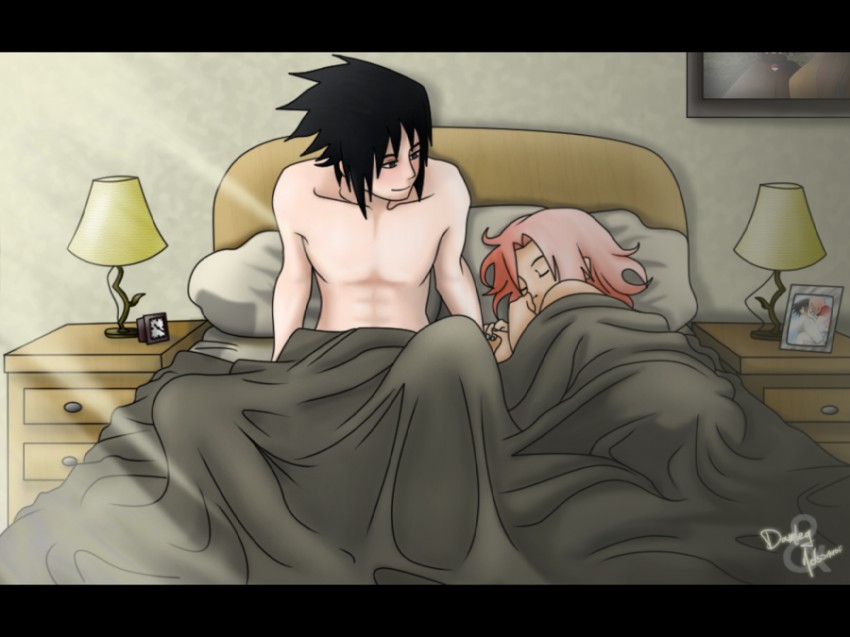 haruno sakura and uchiha sasuke (naruto and 1 more) drawn by damleg and nelsonaof