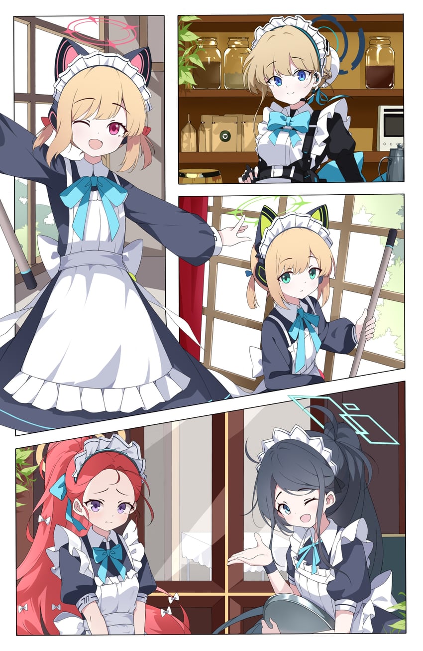 toki, aris, momoi, midori, and yuzu (blue archive) drawn by xianyu_(pixiv9677779)
