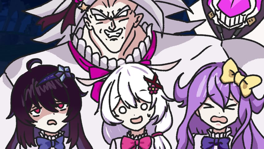 bronya zaychik, seele vollerei, theresa apocalypse, seele, broly, and 2 more (honkai and 3 more) drawn by osuman3sei