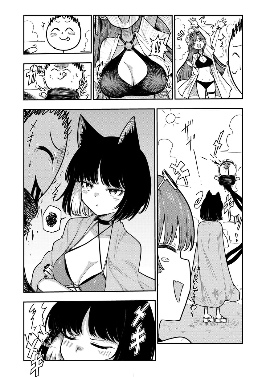 sensei, doodle sensei, kikyou, and yukari (blue archive) drawn by kinkuri07651