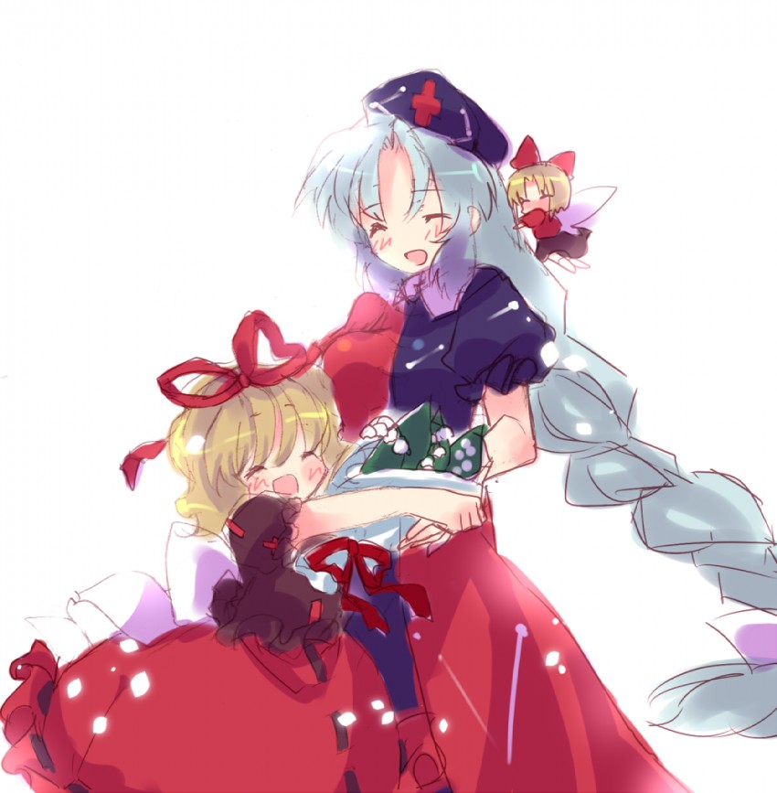 yagokoro eirin, medicine melancholy, and su-san (touhou) drawn by amo_(shibu3)