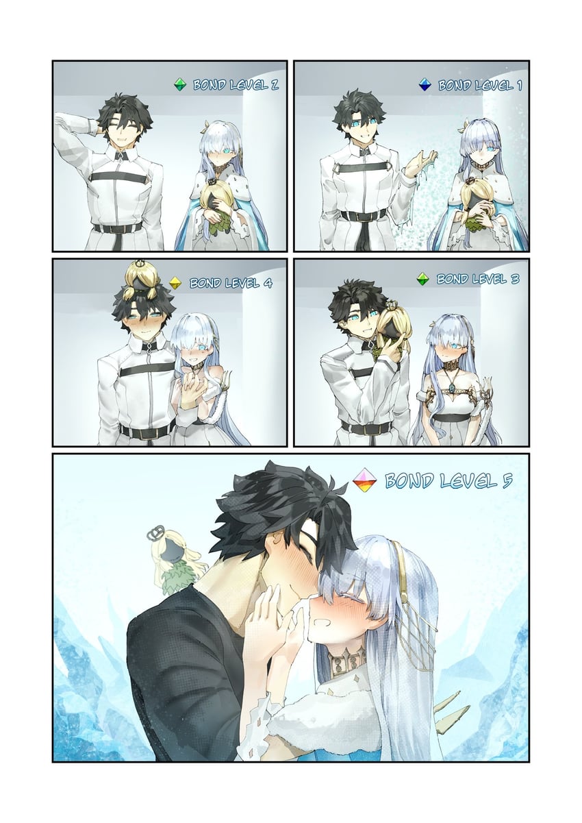 fujimaru ritsuka, anastasia, and viy (fate and 1 more) drawn by obazzotto