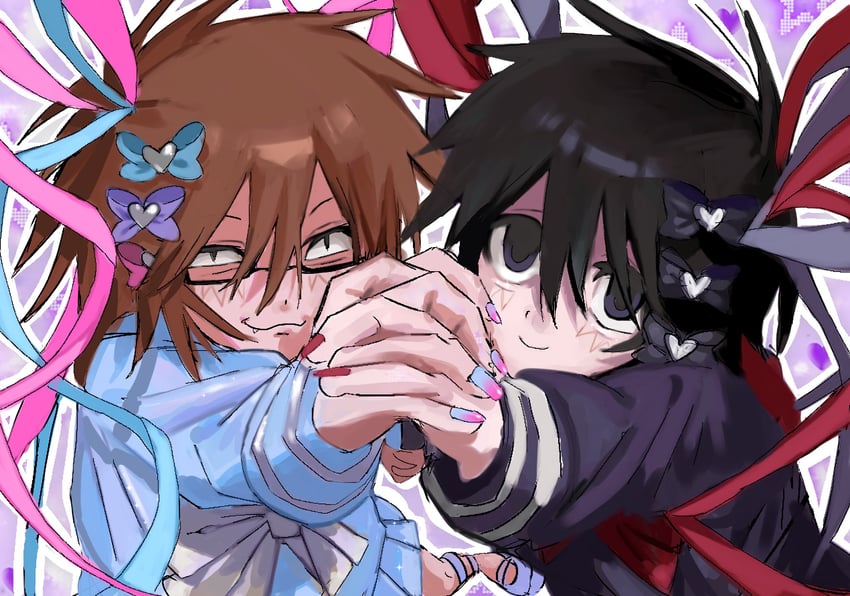chouzetsusaikawa tenshi-chan, randal ivory, and tsukada satoru (randal's friends) drawn by m8_6nn