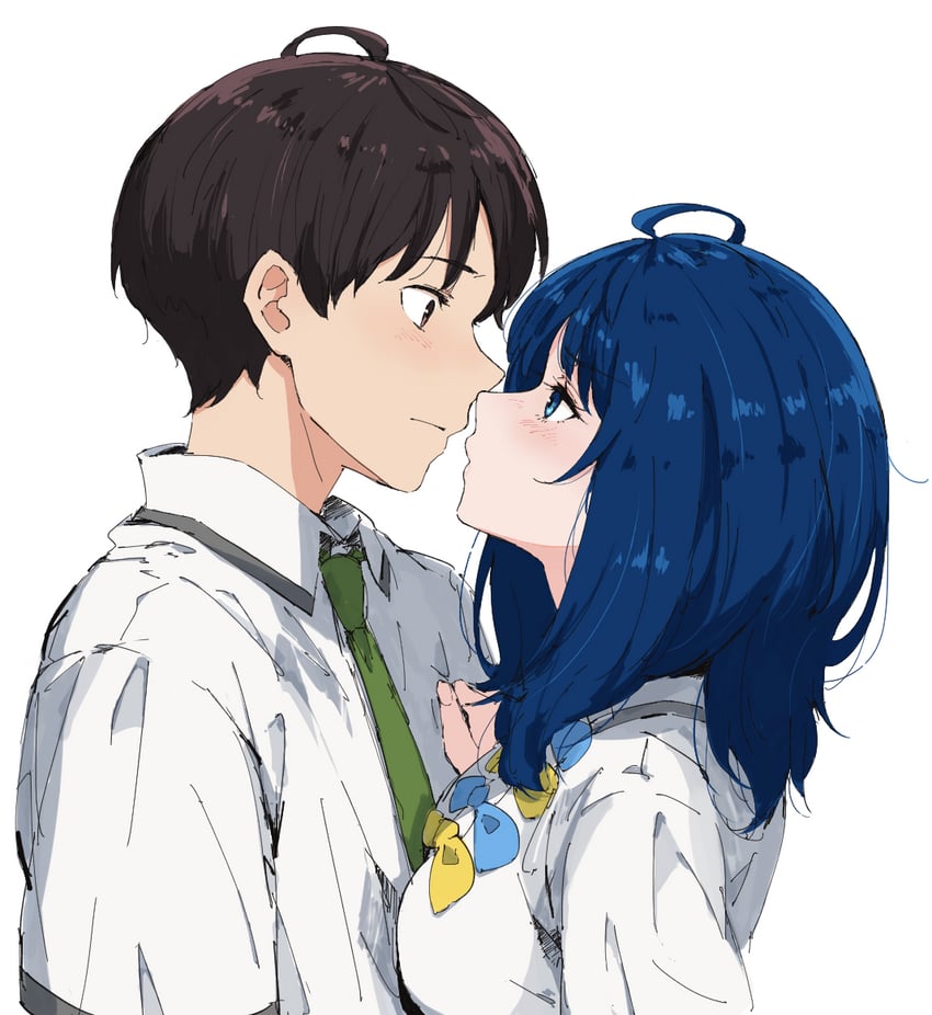 yanami anna and nukumizu kazuhiko (make heroine ga oo sugiru!) drawn by pdbgat