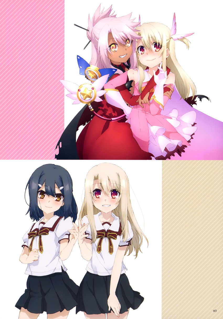 illyasviel von einzbern, chloe von einzbern, miyu edelfelt, prisma illya, magical ruby, and 1 more (fate and 1 more)
