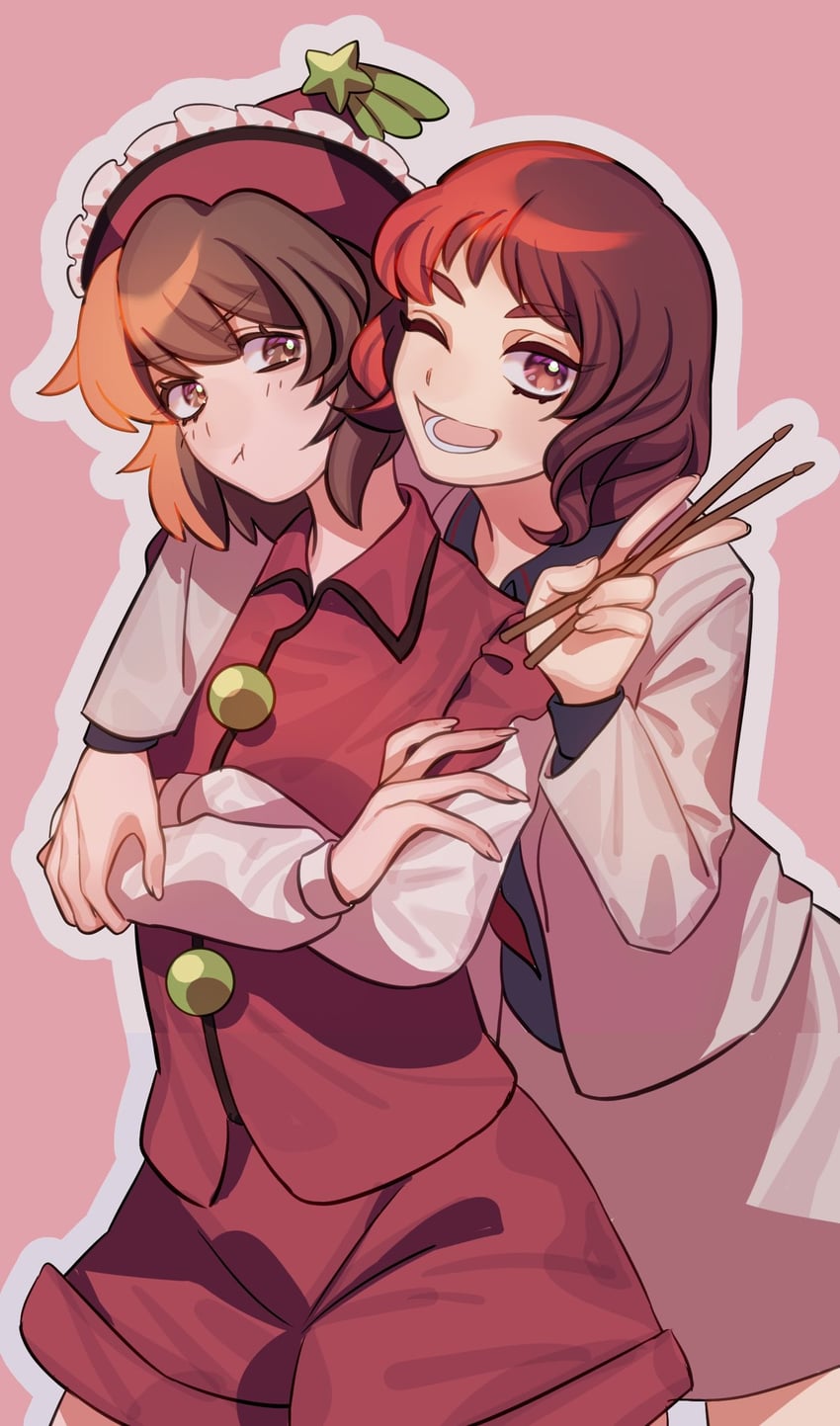 lyrica prismriver and horikawa raiko (touhou) drawn by konoha217