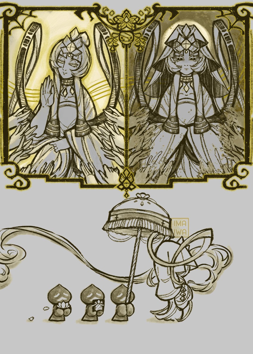 mystic flour cookie (cookie run and 1 more) drawn by imaginariumwanderer