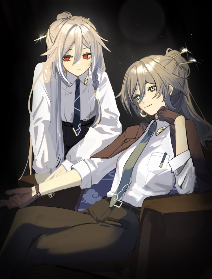 fu hua and herrscher of sentience (honkai and 1 more) drawn by sho_2nini