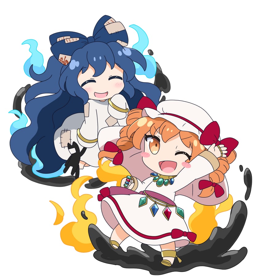yorigami shion and yorigami jo'on (touhou and 1 more) drawn by rizleting