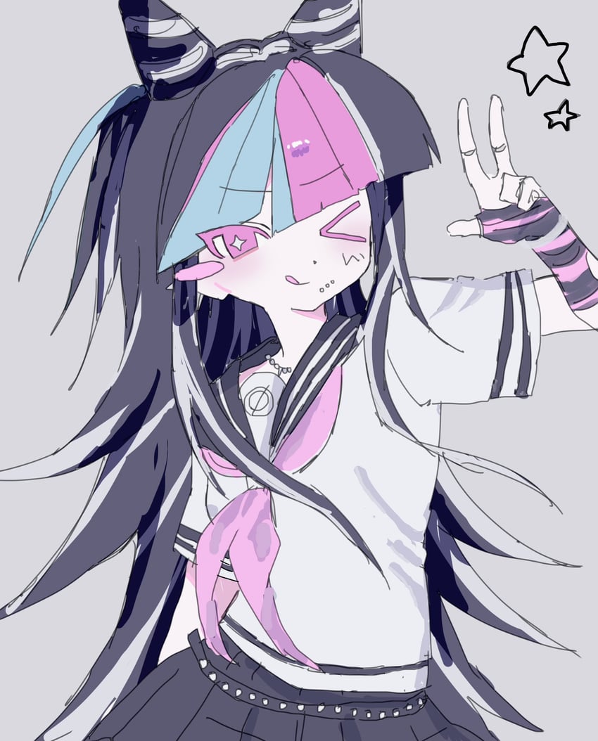 mioda ibuki (danganronpa and 1 more) drawn by nial