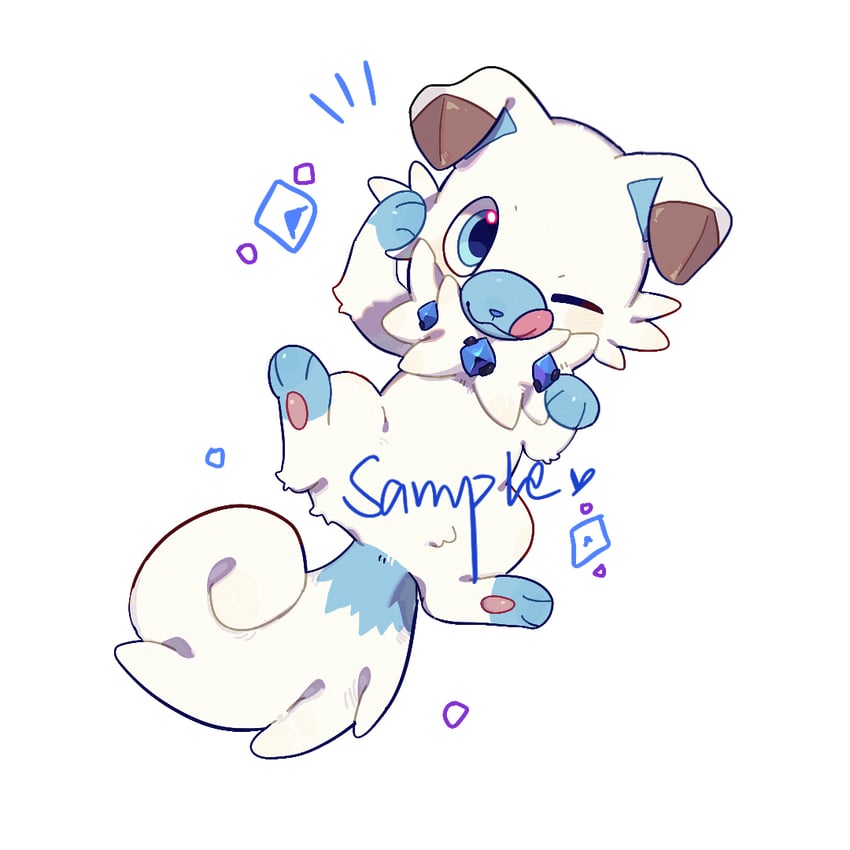 rockruff (original and 1 more) drawn by asako1220