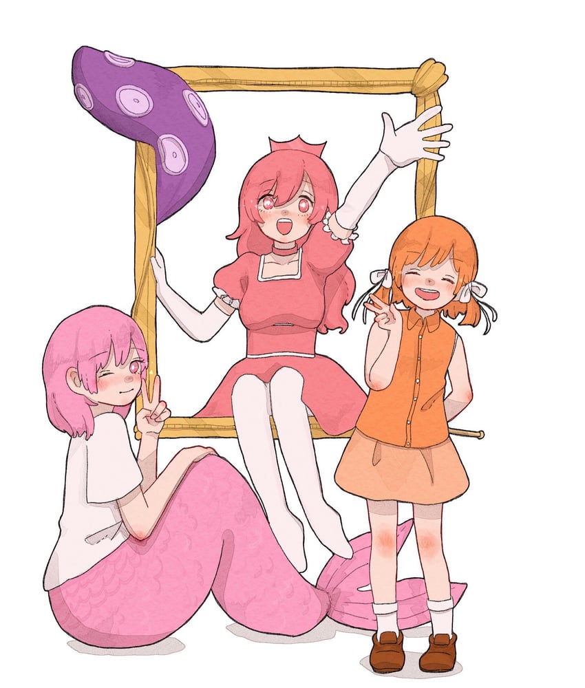 iki, suishitai-chan, and maho-chan (vocaloid and 4 more) drawn by sabaku_(saba9)