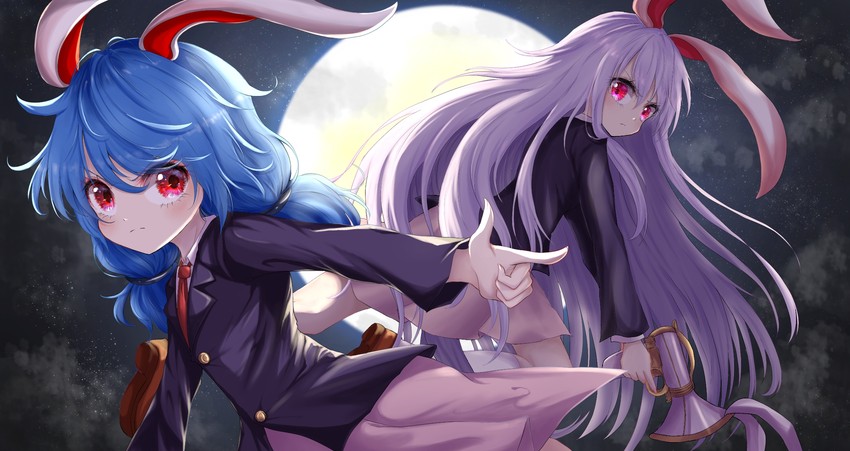 reisen udongein inaba and seiran (touhou and 1 more) drawn by kayon_(touzoku)