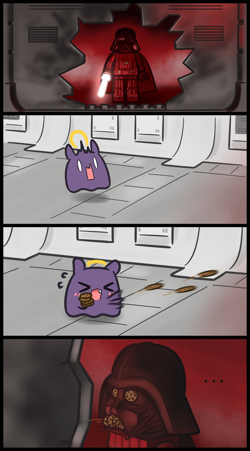 takodachi and darth vader (hololive and 2 more) drawn by mpien