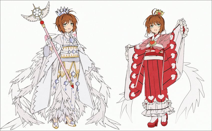 kinomoto sakura (cardcaptor sakura and 1 more) drawn by hakusai_(tiahszld)