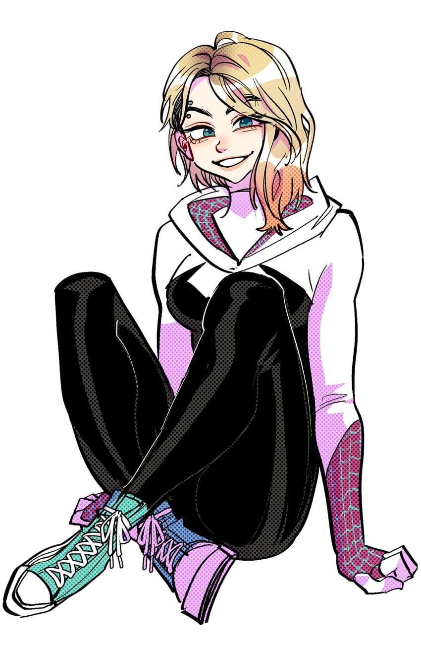 spider-gwen, gwen stacy, and mejiro ryan (marvel and 3 more) drawn by margare