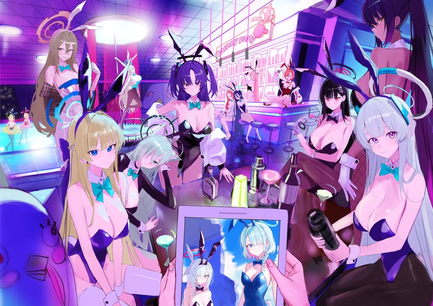 yuuka, asuna, shiroko, toki, rio, and 13 more (blue archive) drawn by simsimhea