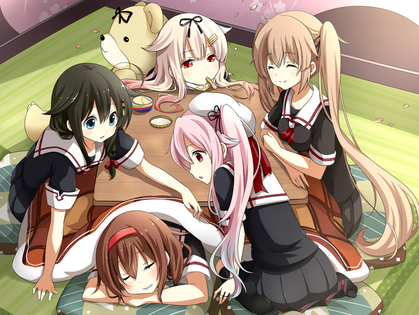 shigure, yuudachi, shigure kai ni, yuudachi kai ni, murasame, and 2 more (kantai collection) drawn by naiibu