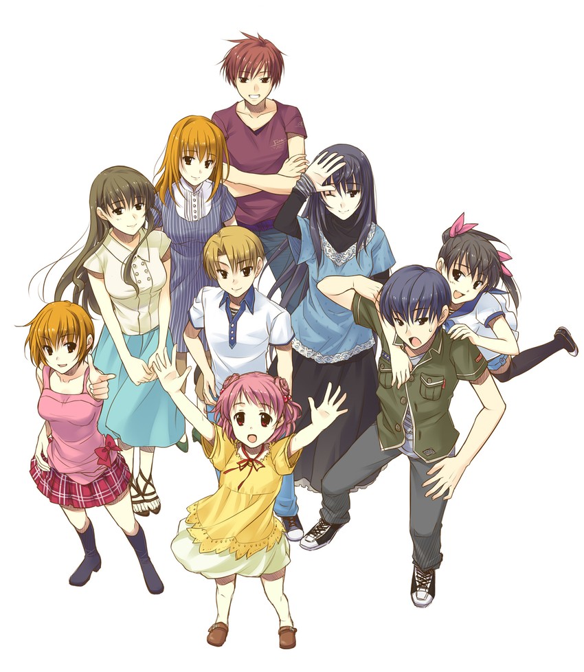 komachi tsugumi, matsunaga sara, akanegasaki sora, yagami coco, tanaka yubiseiakikana, and 4 more (ever 17) drawn by takigawa_yuu