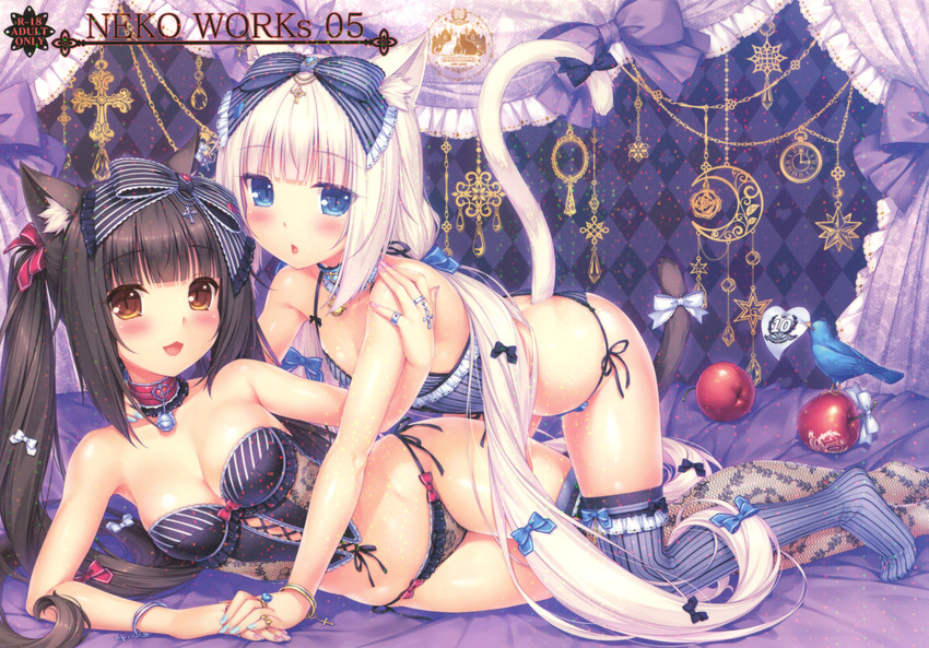 chocola and vanilla (nekopara) drawn by sayori_(neko_works)