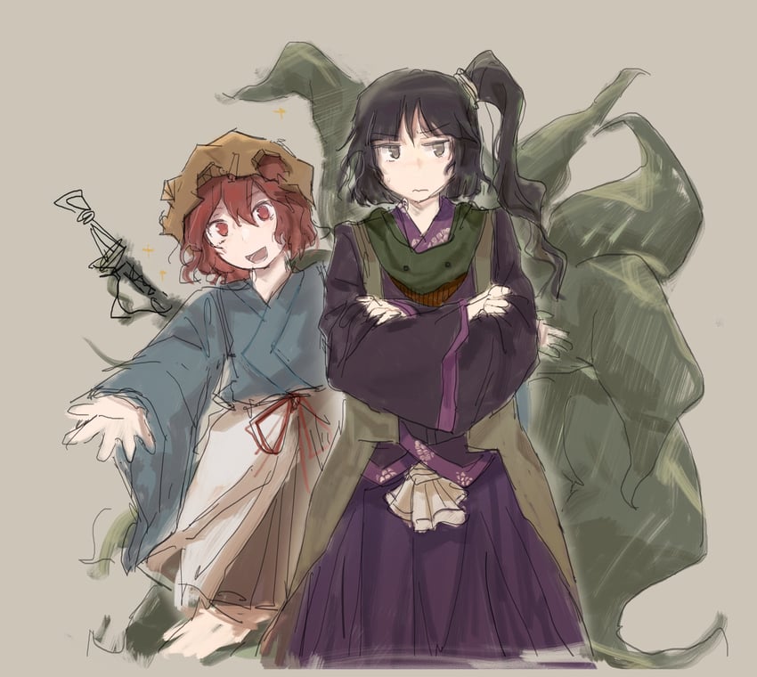 katano sukune and adagumo no yaorochi (len'en) drawn by herbstcorpuscle