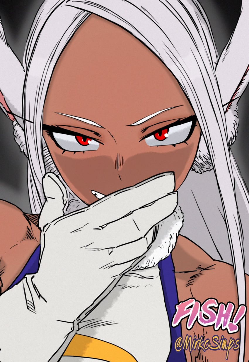 mirko (boku no hero academia) drawn by mirkosimps and parallaxfused