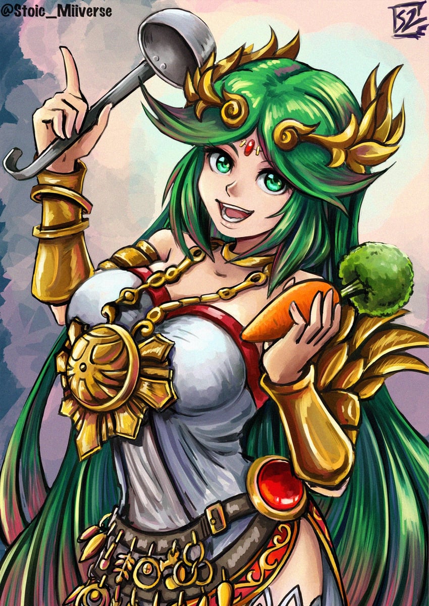 palutena (kid icarus and 1 more) drawn by stoic_seraphim