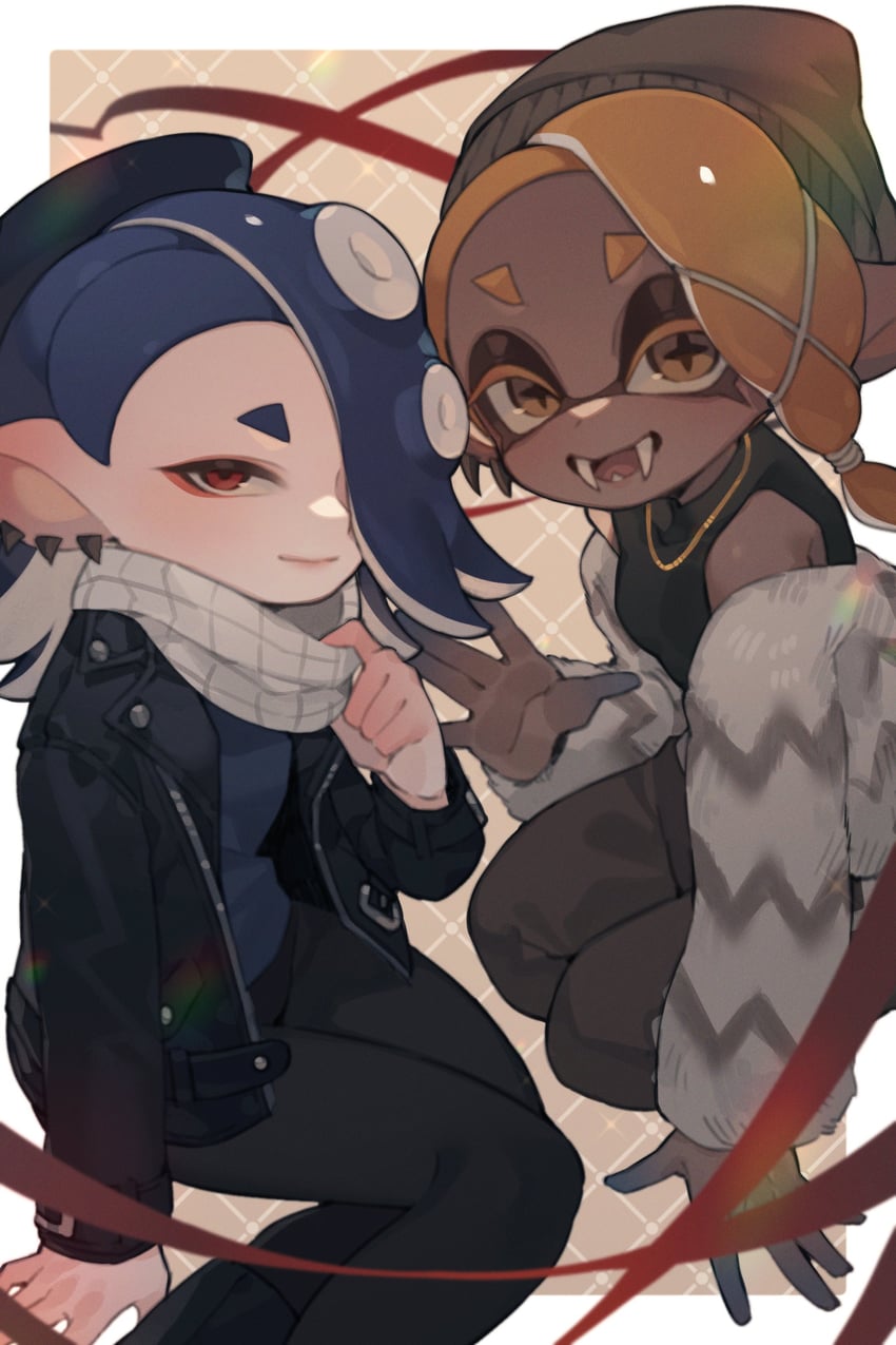 frye and shiver (splatoon and 1 more) drawn by prat_rat